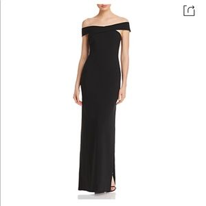 Likely Darrah Off-the-shoulder Column Gown Black